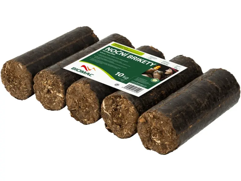 DŘEVĚNÉ BRIKETY EXTRALONG NOČNÍ - balík 10kg